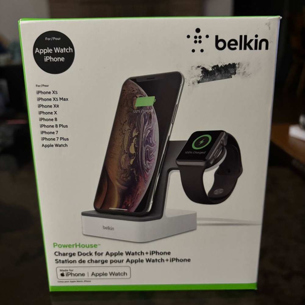 Belkin PowerHouse Charge Dock for Apple Watch + iPhone, brand new in box!